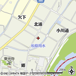 愛知県豊川市橋尾町北浦周辺の地図