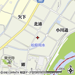 愛知県豊川市橋尾町（北浦）周辺の地図