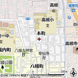 大阪府高槻市本町8周辺の地図