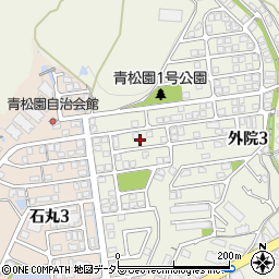 大阪府箕面市外院3丁目21周辺の地図