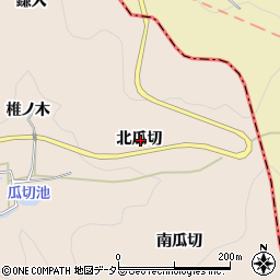 愛知県額田郡幸田町深溝北瓜切周辺の地図