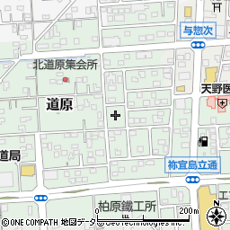 北道原公園トイレ周辺の地図