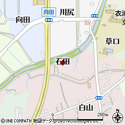 愛知県知多郡武豊町石田周辺の地図
