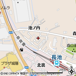 京都府城陽市富野池ノ内周辺の地図