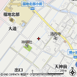 愛知県西尾市鵜ケ池町神明前周辺の地図