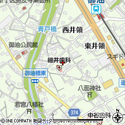 愛知県豊川市御油町（若宮）周辺の地図