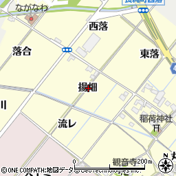 愛知県西尾市長縄町揚畑周辺の地図