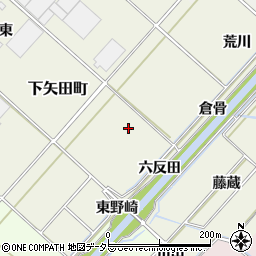 愛知県西尾市下矢田町川西周辺の地図