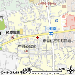 小野香寺線周辺の地図