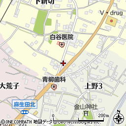 愛知県豊川市麻生田町（深井）周辺の地図