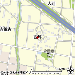 愛知県豊川市樽井町西坪周辺の地図