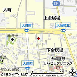 愛知県豊川市大崎町下金居場2周辺の地図