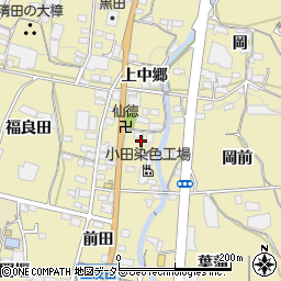 愛知県蒲郡市清田町下中郷周辺の地図
