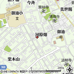 愛知県豊川市御油町河原畑88周辺の地図