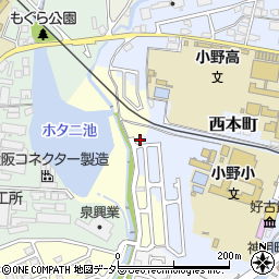 兵庫県小野市大島町352-74周辺の地図