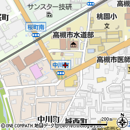 大阪府高槻市桃園町5周辺の地図