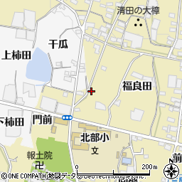 愛知県蒲郡市清田町福羅田29周辺の地図