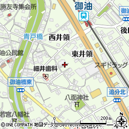 愛知県豊川市御油町河田周辺の地図