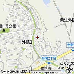 大阪府箕面市外院3丁目23周辺の地図