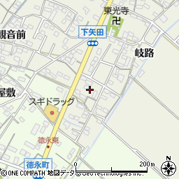 愛知県西尾市下矢田町円入庵周辺の地図
