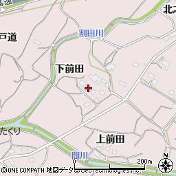 愛知県豊橋市石巻西川町下前田周辺の地図