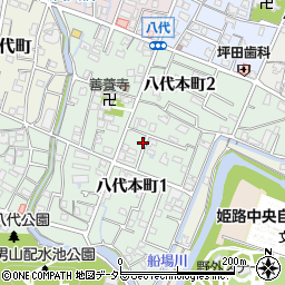 兵庫県姫路市八代本町周辺の地図