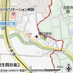 大阪府箕面市粟生間谷東3丁目周辺の地図