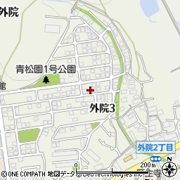 大阪府箕面市外院3丁目24-20周辺の地図