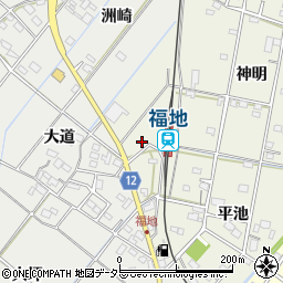 愛知県西尾市川口町松原周辺の地図