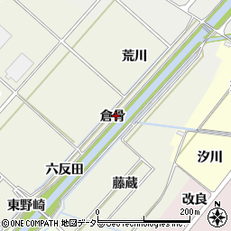 愛知県西尾市下矢田町倉骨周辺の地図