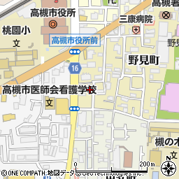 大阪府高槻市野見町4-26周辺の地図
