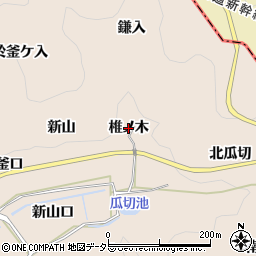 愛知県幸田町（額田郡）深溝（椎ノ木）周辺の地図