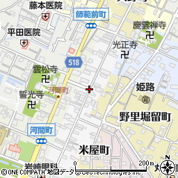 兵庫県姫路市野里寺町周辺の地図