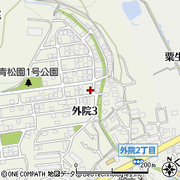 大阪府箕面市外院3丁目24-14周辺の地図