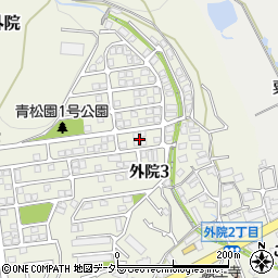 大阪府箕面市外院3丁目24周辺の地図