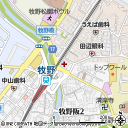 京都銀行牧野支店 ＡＴＭ周辺の地図