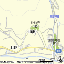 愛知県豊川市御津町金野山本周辺の地図