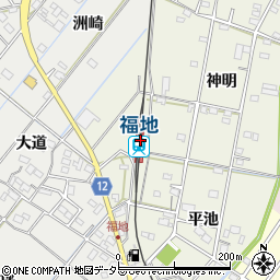 愛知県西尾市周辺の地図