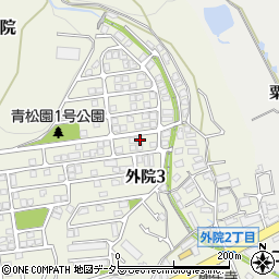 大阪府箕面市外院3丁目24-8周辺の地図