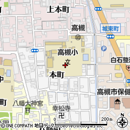 大阪府高槻市本町周辺の地図