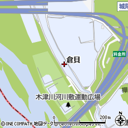 京都府城陽市水主倉貝周辺の地図