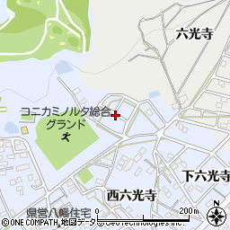 愛知県豊川市八幡町上六光寺周辺の地図