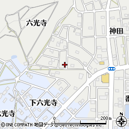 愛知県豊川市平尾町六光寺58周辺の地図