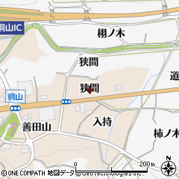 愛知県額田郡幸田町桐山狭間周辺の地図