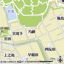 愛知県豊川市市田町片瀬周辺の地図