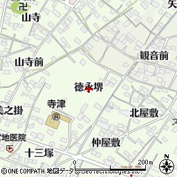 愛知県西尾市寺津町徳永堺周辺の地図