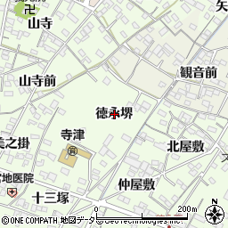 愛知県西尾市寺津町（徳永堺）周辺の地図
