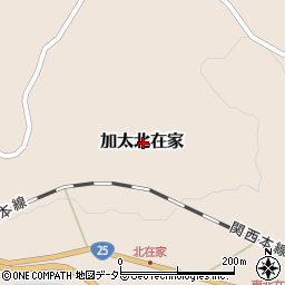 三重県亀山市加太北在家周辺の地図