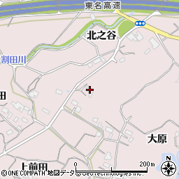 愛知県豊橋市石巻西川町北之谷周辺の地図