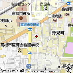 大阪府高槻市野見町4周辺の地図